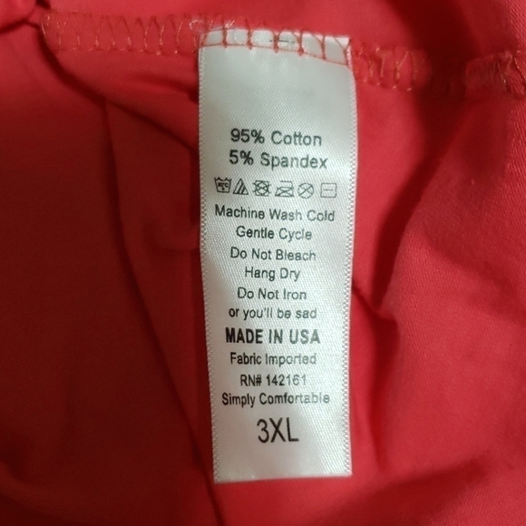 Nwt 3xl solid pink lularoe Lynnae. - Picture 4 of 4